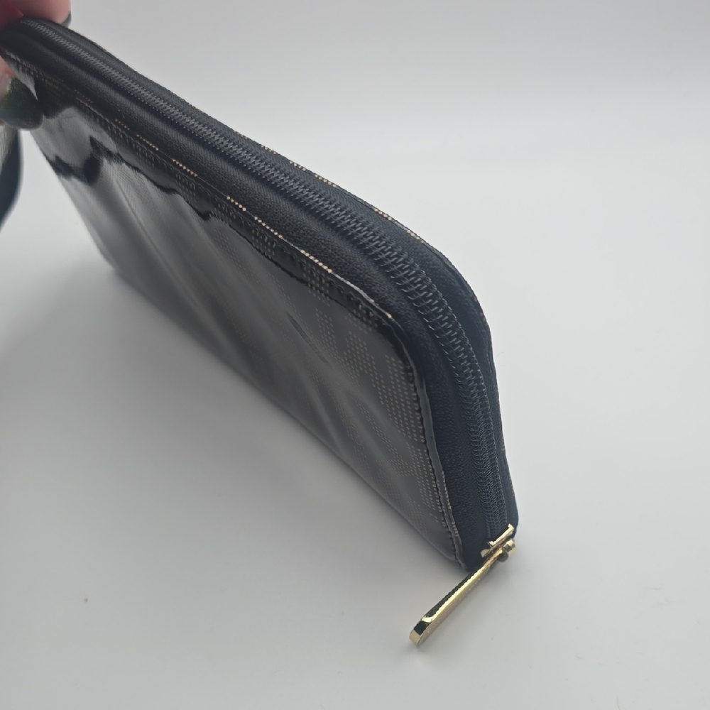 Michael Kors Black MK Logo Patent Leather W/ Gold Hardware Long Wallet (EUC)🖤✨️ - Picture 5 of 9